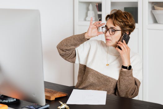 An office worker using automation tools to streamline tasks