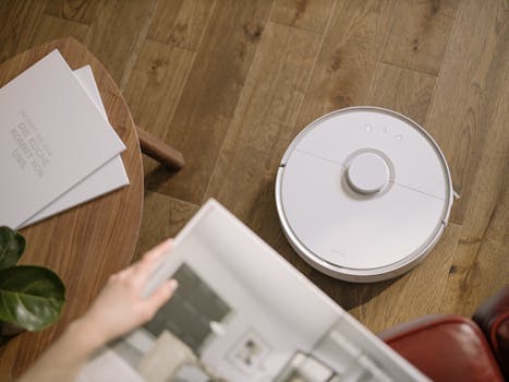 robotic vacuum in action
